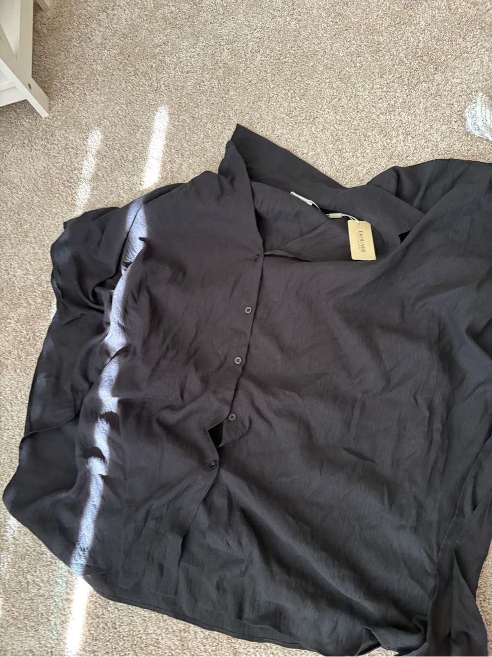 Black Men's Button-Up Shirt -